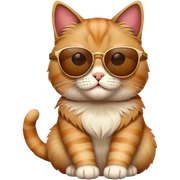 Cat with sunglasses sticker