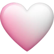 white heart with pink sticker