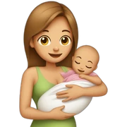 Pregnant Woman Holding A Newborn Baby sticker