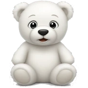 white teddy bear sticker