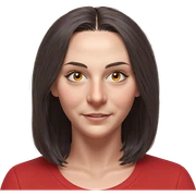 smiling girl in red shirt sticker