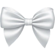 white satin bow sticker