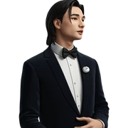 formal portrait of a gentleman sticker