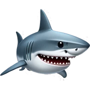 Shark with a top hat sticker