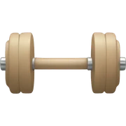 beige dumbbells sticker