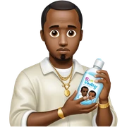 P diddy holding baby oil  sticker