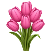 Pink tulip bouquet  sticker