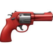 red pistol  sticker