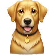 a golden dog sticker