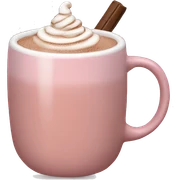 Light pink mug of hot chocolate  sticker