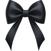 Silk black bow sticker