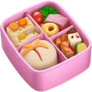 Light pink bento box open sticker