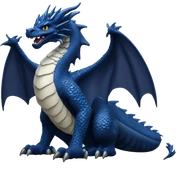 Navy blue dragon sticker
