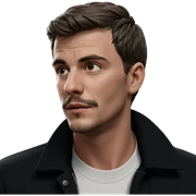 portrait of a stylish man sticker