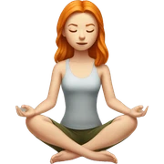 ginger girl meditating  sticker