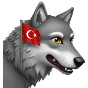 greywolf with turkish flag sticker