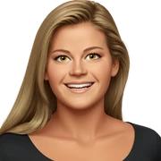 smiling portrait of woman sticker