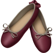 burgundy ballet shoes sticker