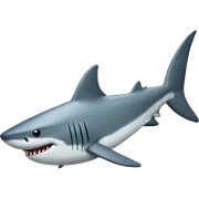 Shark with a top hat sticker