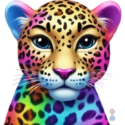 lisa frank rainbow leopard sticker