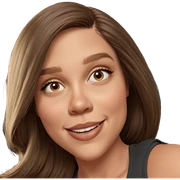 smiling girl with brown hair sticker