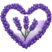 Lavender heart sticker