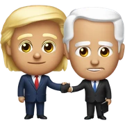Trump and Biden  sticker