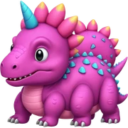 dinosours with pink bun sticker