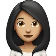 Girl with long black hair sticker