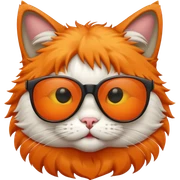 Cat with sunglasses sticker