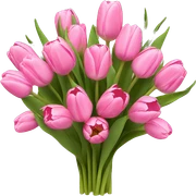Bouquet of pink tulips sticker