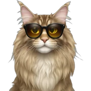 maine coon sunglasses sticker
