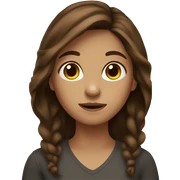 Girl with brown hair sticker