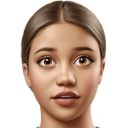 realistic portrait of girl sticker