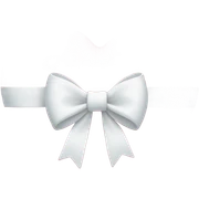 Pastel pink heart with white bow sticker