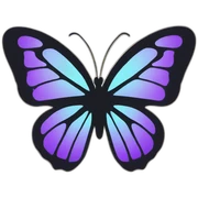 butterfly silhouette sticker