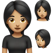 Filipino girl with black hair sticker