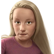 portrait of blonde girl sticker