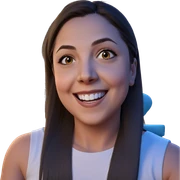 smiling girl with long hair sticker