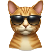 Cat with sunglasses sticker