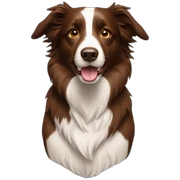 Brown border collie sticker