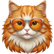 Cat with sunglasses sticker