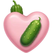 Light pink heart and pickle sticker