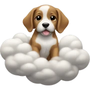 Puppy inside a cloud sticker