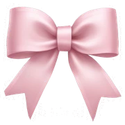 light pink ribbon bow sticker