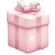 Light pink Christmas gifts under a white Christmas tree  sticker