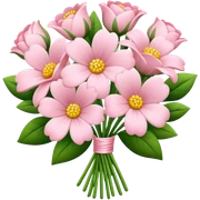 pale pink flower bouquet  sticker