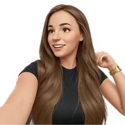 smiling girl with brown hair sticker