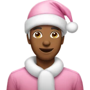 Pink Christmas sticker