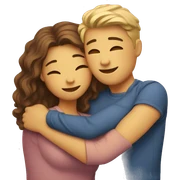 Hugging couple sticker